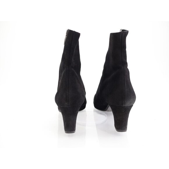 Paul Green Dottie Women's Boot Size 9.5 Mid Block Heel Black Suede Zip Up Bootie - Picture 5 of 11